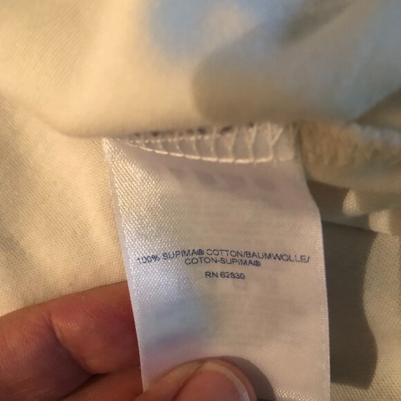 Lands End Supima Cotton Ivory Cream Turtleneck 1X Long Sleeve Shaped Fit - Picture 9 of 10